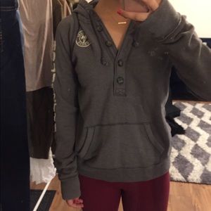 Grey Hollister pullover sweater